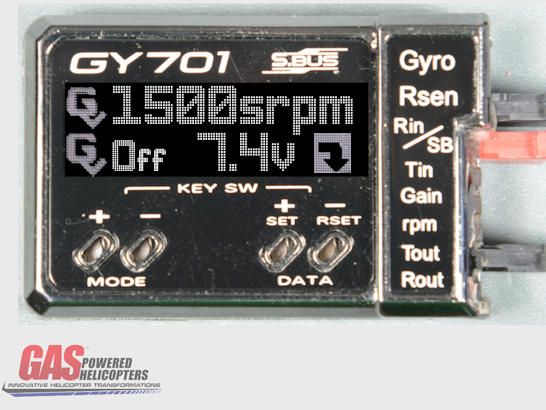 Governor Setup - Futaba GY701 - HeliFreak